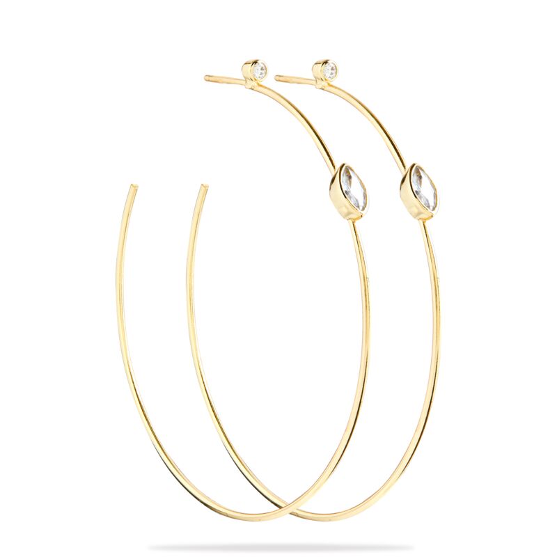 JEN - Slender Marquise Hoops