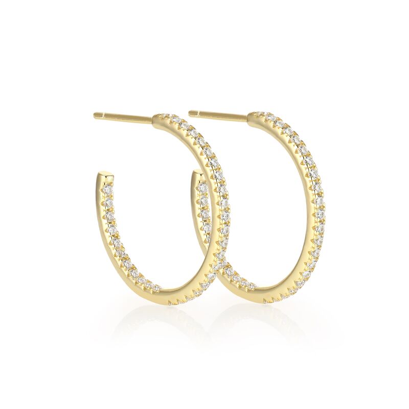 SOPHIE - Pave CZ Hoop Earrings