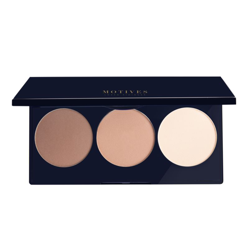 Motives® 3-in-1 Contour, Bronze and Highlight Kit - Includes 3 Powders to Contour, Highlight and Bronze, and 1 Tutorial
