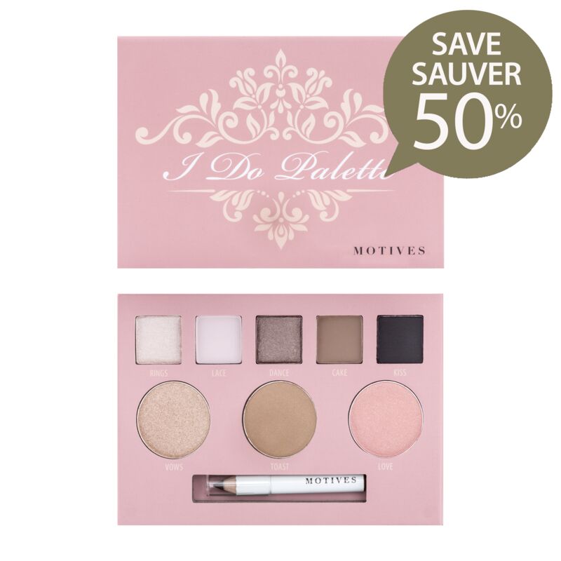 Motives® I Do Palette - Includes five eye shadow, one blush, one bronzer, one highlighter and one mini eye pencil