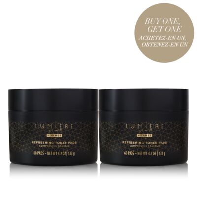 Compresses toniques Lumière de Vie® Hommes Refreshing Toner Pads Compresses toniques Lumière de Vie® Hommes Refreshing Toner Pads - Limited Time Special Buy One, Get One Free - Deux Pots (2 x 60 compresses toniques)