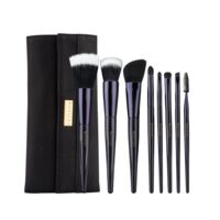Motives 8-Piece Deluxe Brush Set - Includes Powder Brush; Flat-Top Foundation Brush; Contour Brush; Eye Shadow Brush; Crease Brush; Angled Liner Brush; Lip Brush and Spoolie