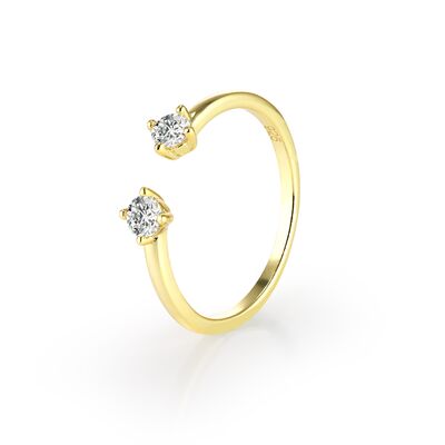 Nicole - Double Solitaire Ring