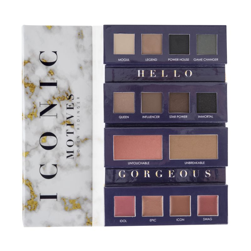 Motives® Iconic Palette - Includes eight Eye Shadows, four Lip Shines, one Bronzer and one Blush