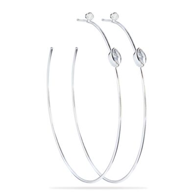 Jen - Slender Marquise Hoops