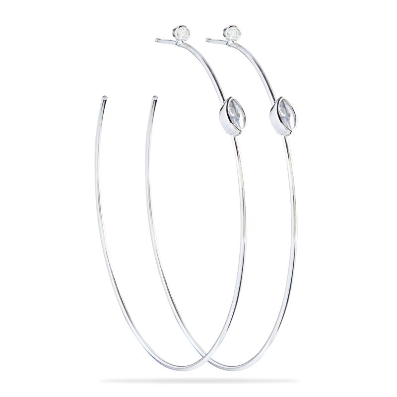 Jen - Slender Marquise Hoops