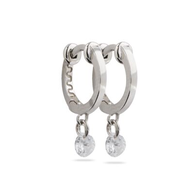 Vanessa - Pierced Round Cut Huggie Earrings