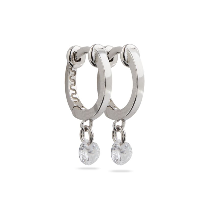 Vanessa - Pierced Round Cut Huggie Earrings