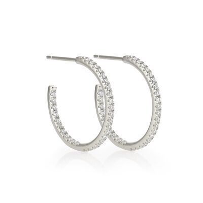 Sophie - Pave CZ Hoop Earrings