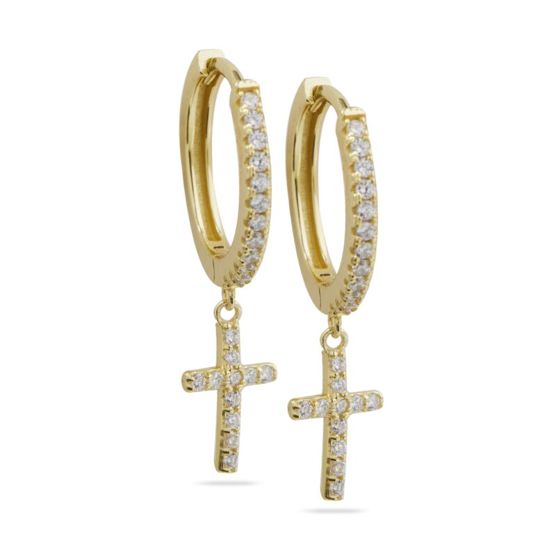 BRANDI - Cross Huggie Earring