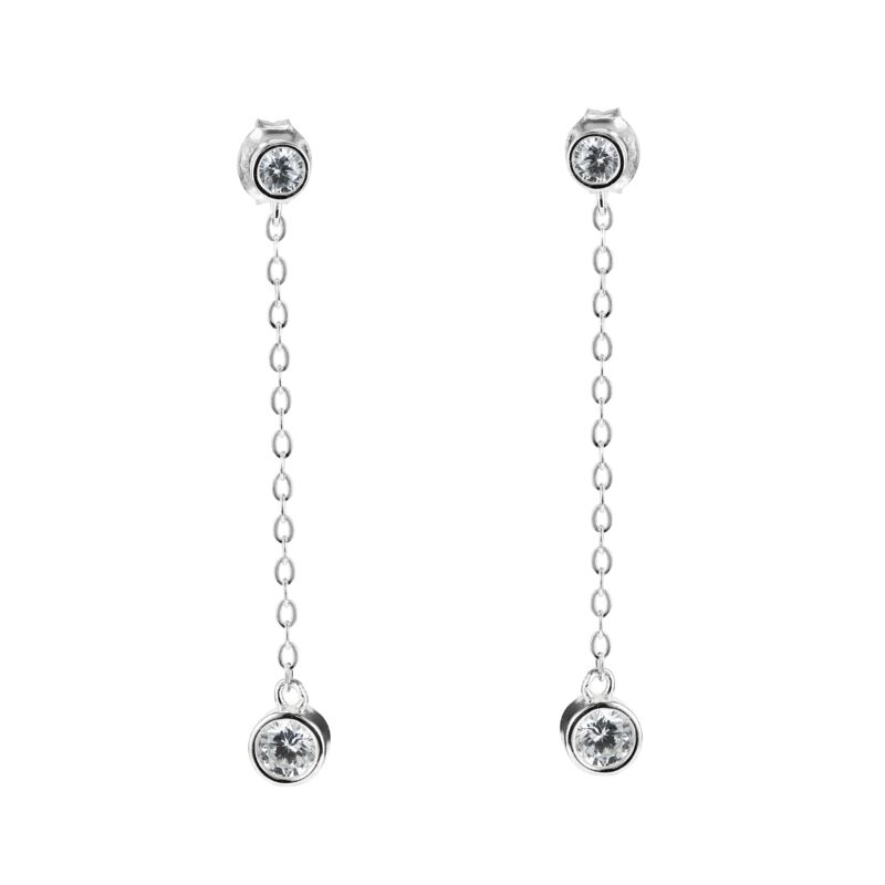 IRIS – Double Stone Drop Earrings