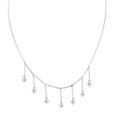 Ana - Pierced Round Cut Drop Choker