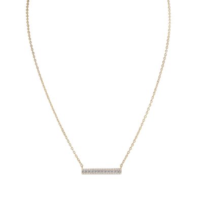 Brook - Baguette Round Bar Necklace