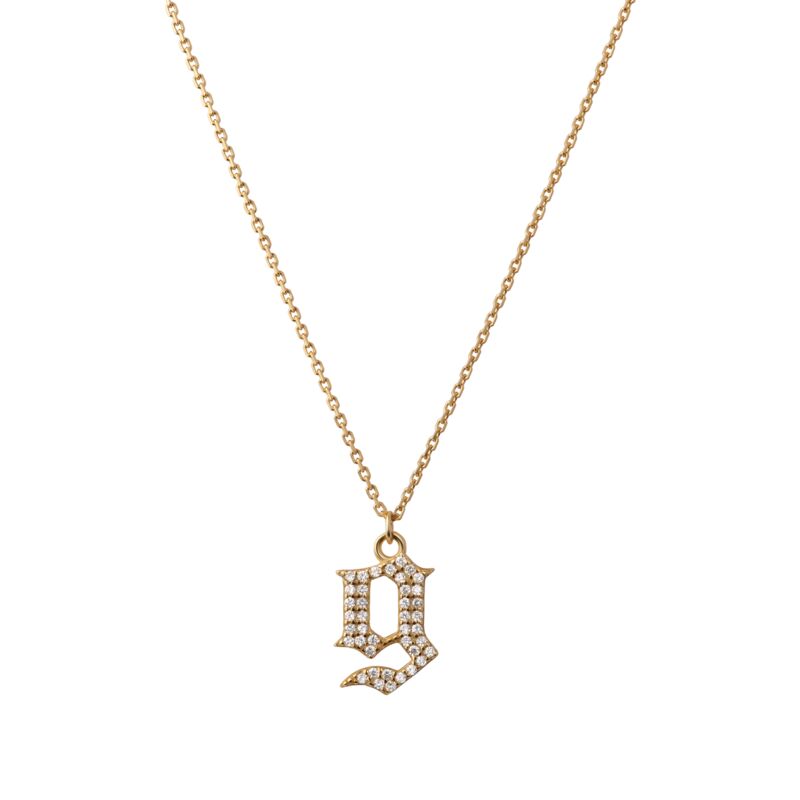 INITIAL – Gothic Letter Necklace