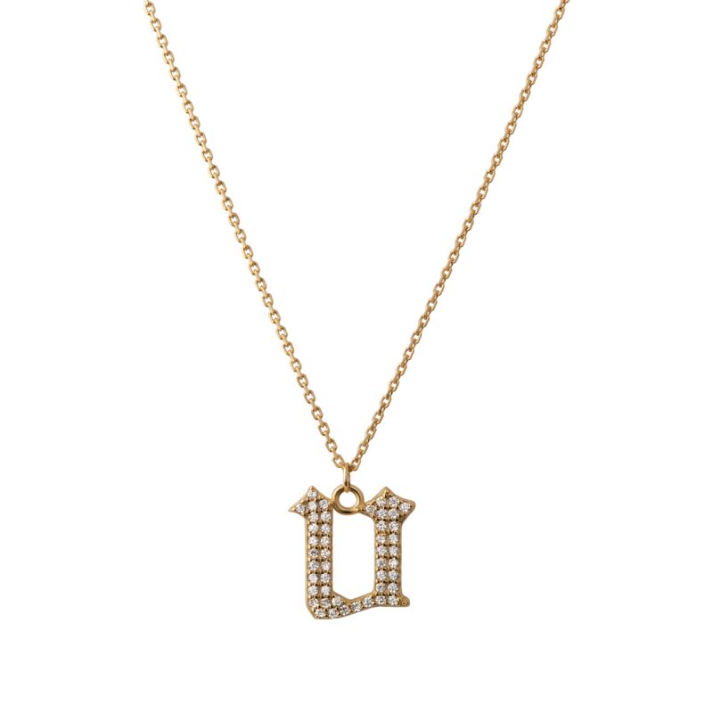 INITIAL – Gothic Letter Necklace