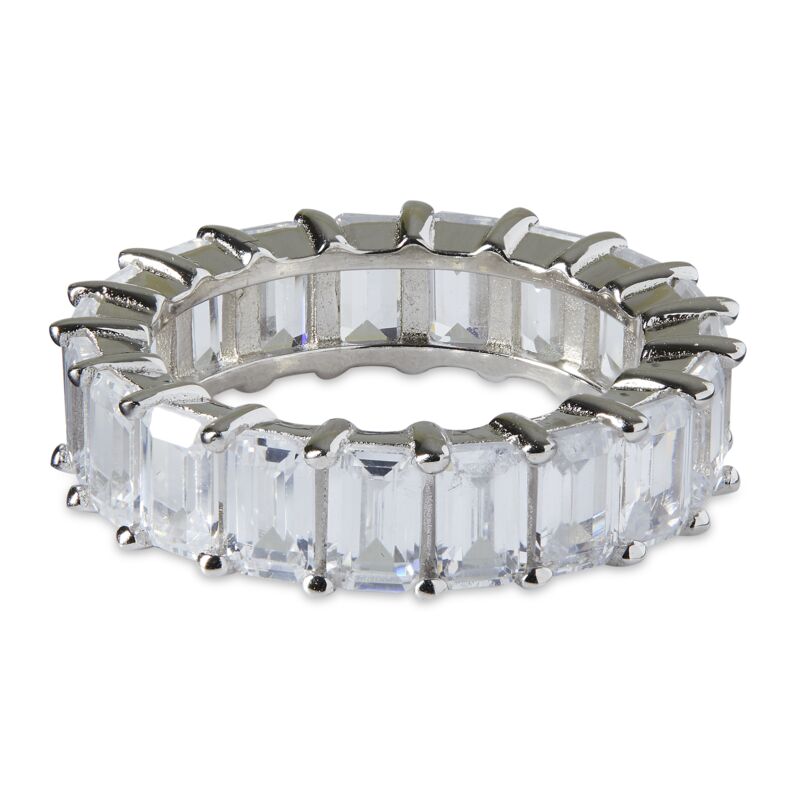 AMBER - Emerald Cut Eternity Band