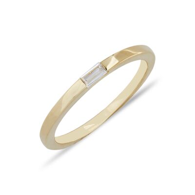 Nikki - Modern Baguette Ring