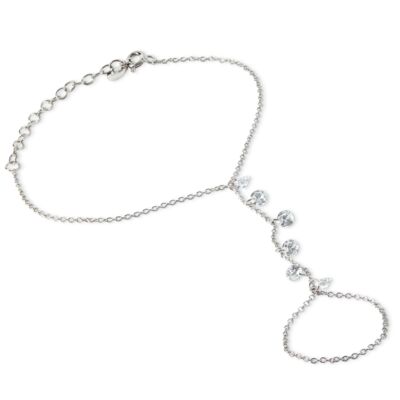 Alicia - Pierced Round Cut Hand Chain