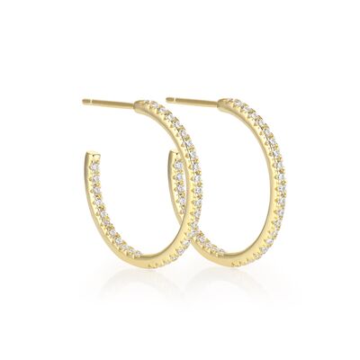 Sophie - Pave CZ Hoop Earrings