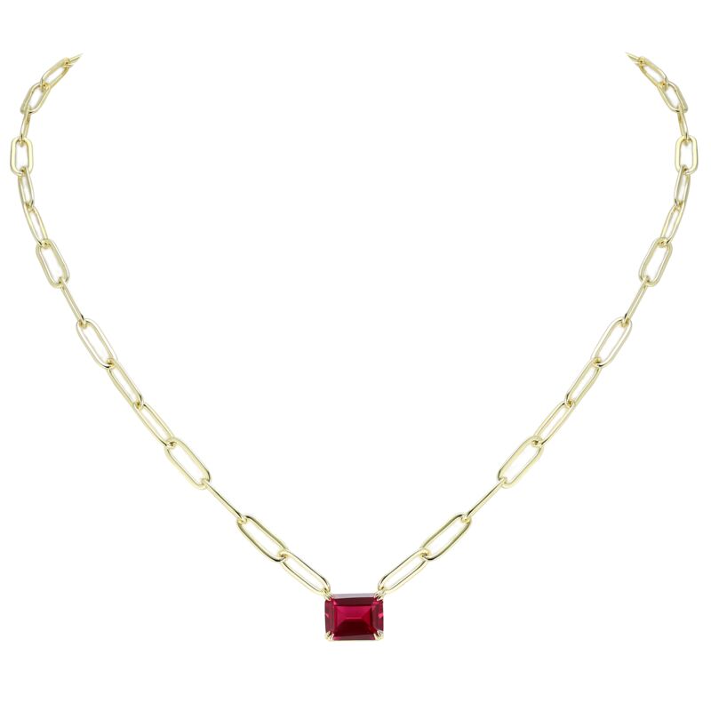 SCARLETT - Petite Solitaire Paperclip Necklace