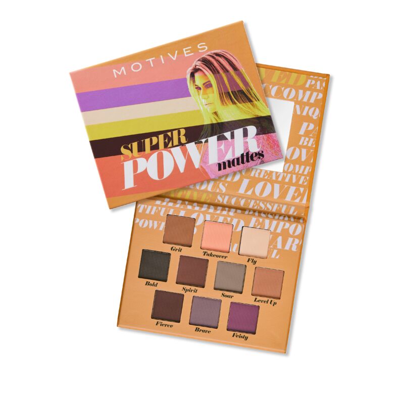 Motives® Super Power Mattes Eye Shadow Palette - Includes 10 pressed eye shadows