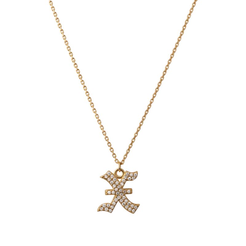 INITIAL – Gothic Letter Necklace
