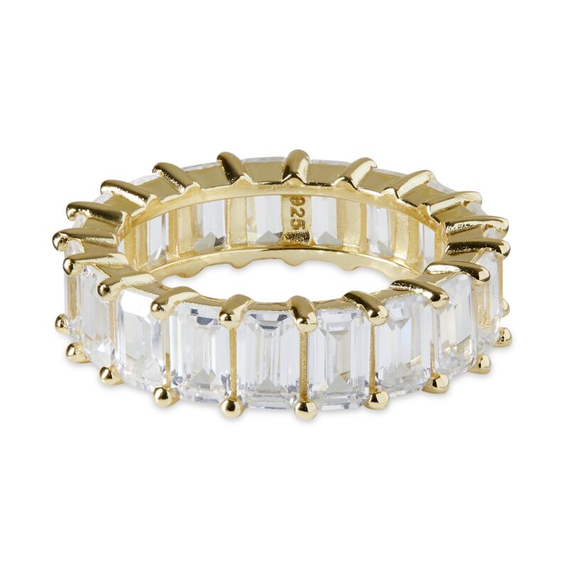 AMBER - Emerald Cut Eternity Band