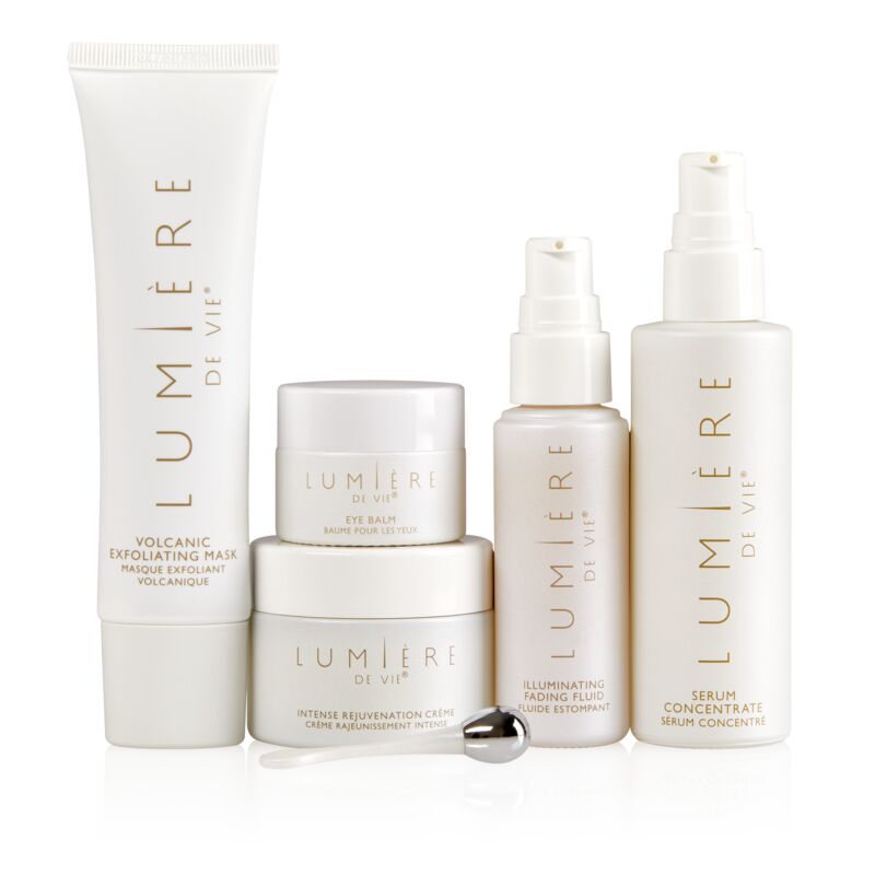 Lumière de Vie Radiance Kit - Includes: Eye Balm, Volcanic Exfoliating Mask, Illuminating Fading Fluid, Serum Concentrate and Intense Rejuvenation Crème