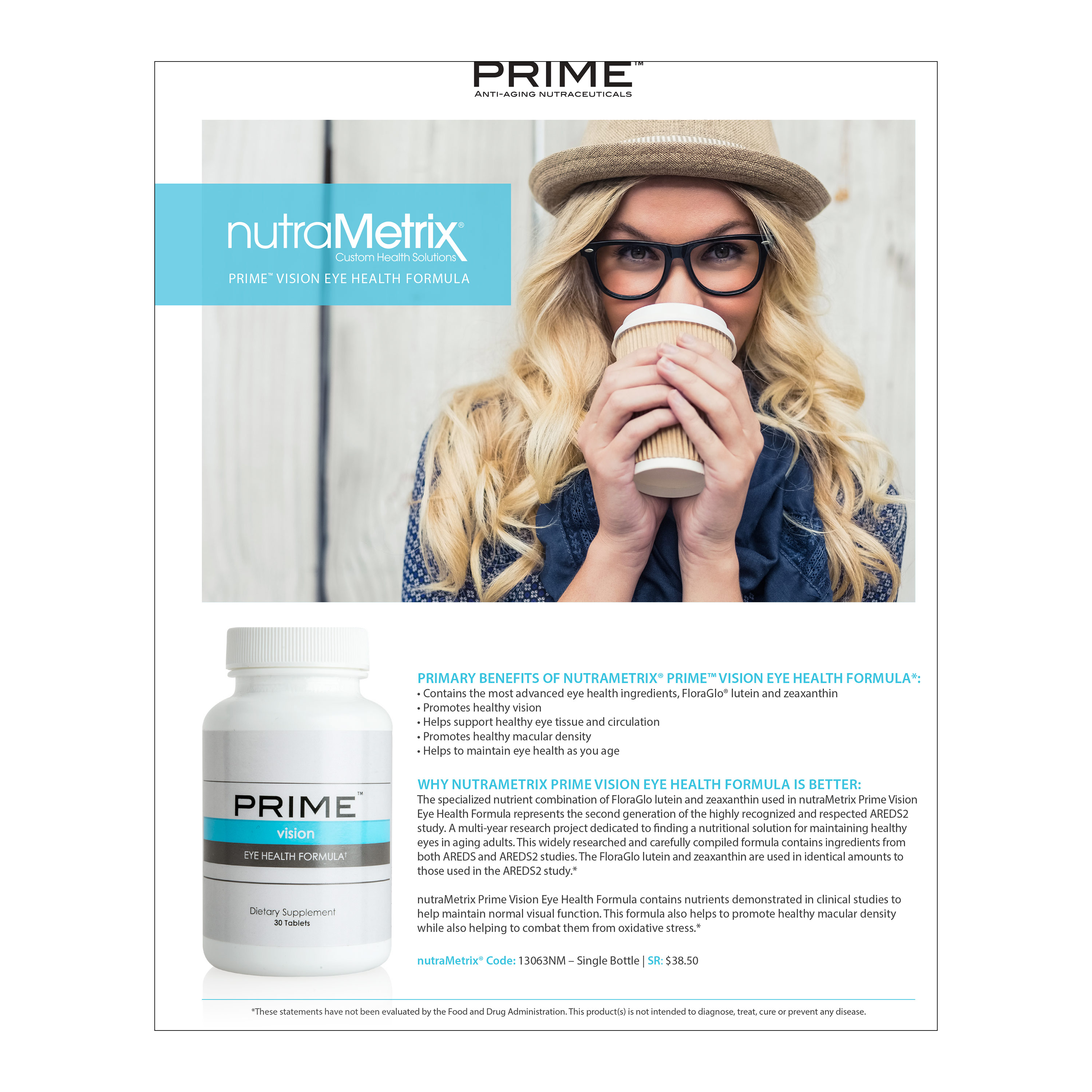 Why Choose nutraMetrix® Prime™ Vision Eye Health Formula