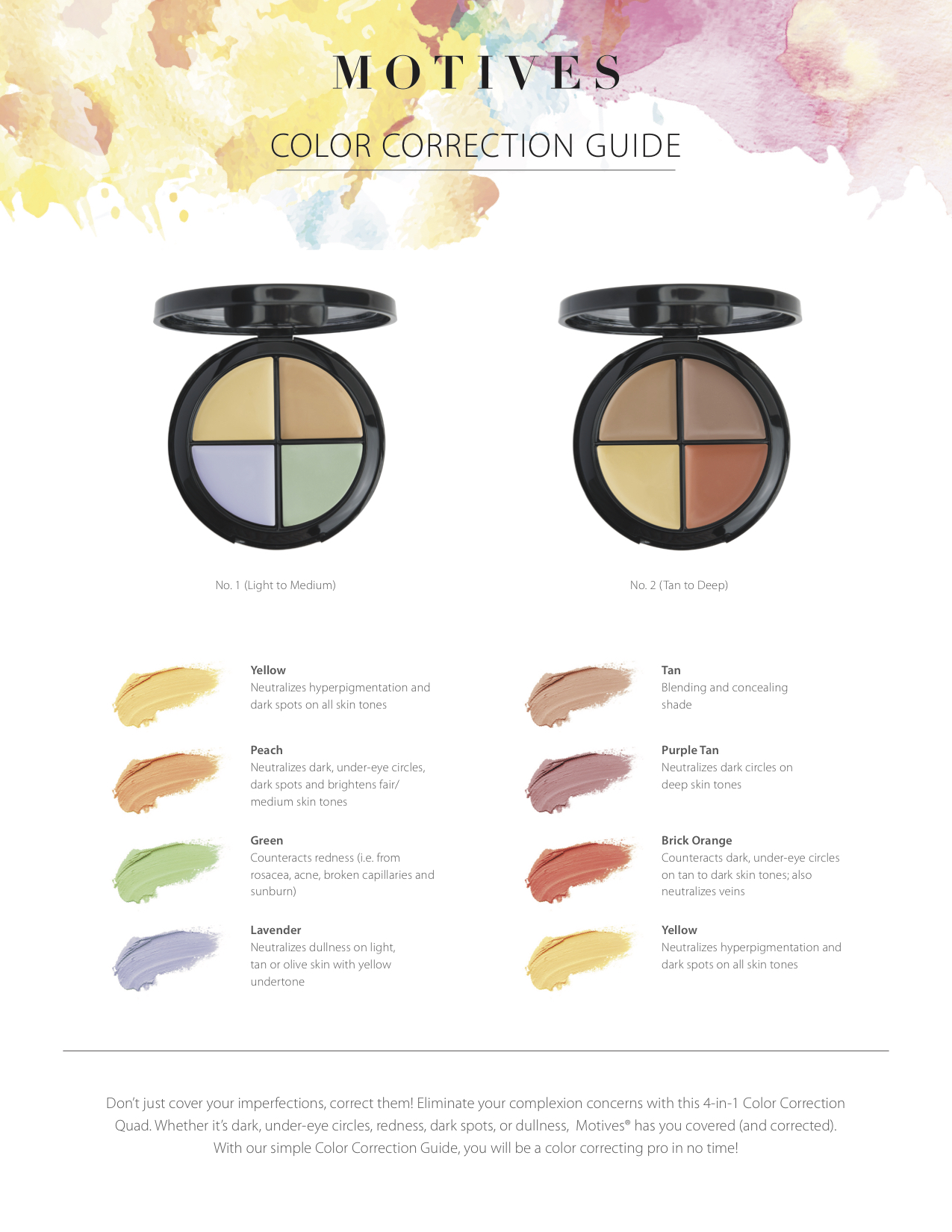 Motives Color Correction Quad Motives Cosmetics