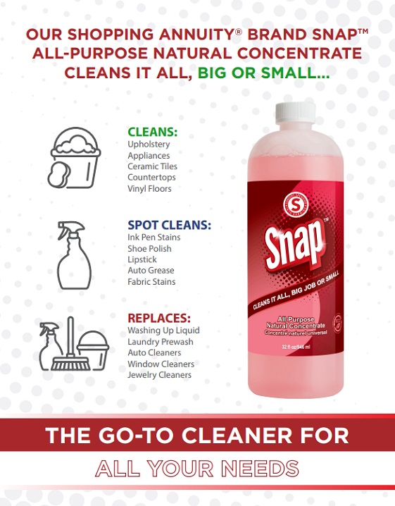 What Makes Shopping Annuity Brand SNAP™ All-Purpose Natural Concentrate Unique?