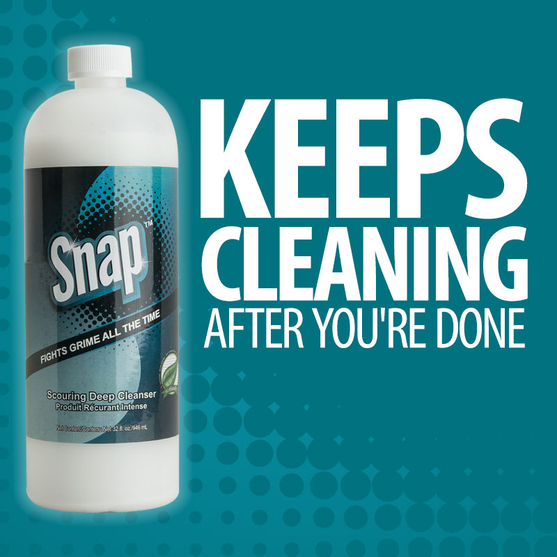 Snap Scouring Deep Cleanser: Keeps cleaning after you are done. Container picture.
