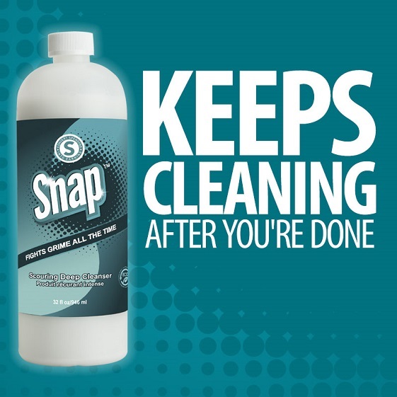 Snap Scouring Deep Cleanser: Keeps cleaning after you are done. Container picture.