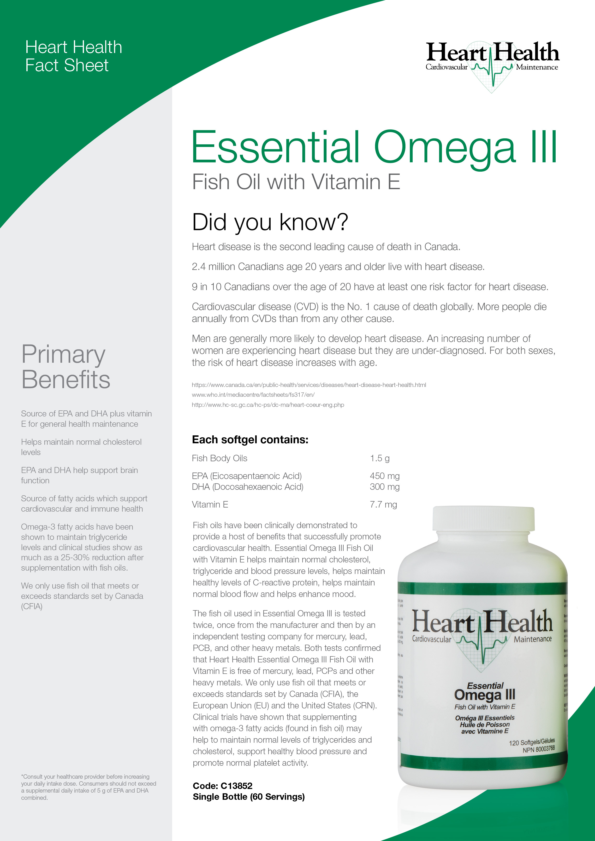 Why Heart Health Essential Omega III with Vitamin E is the best!