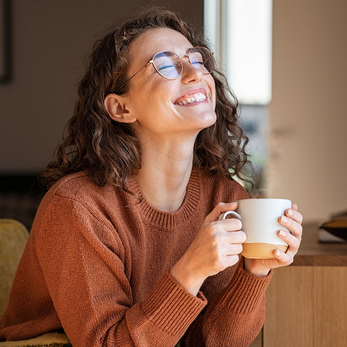 image of woman drinking product