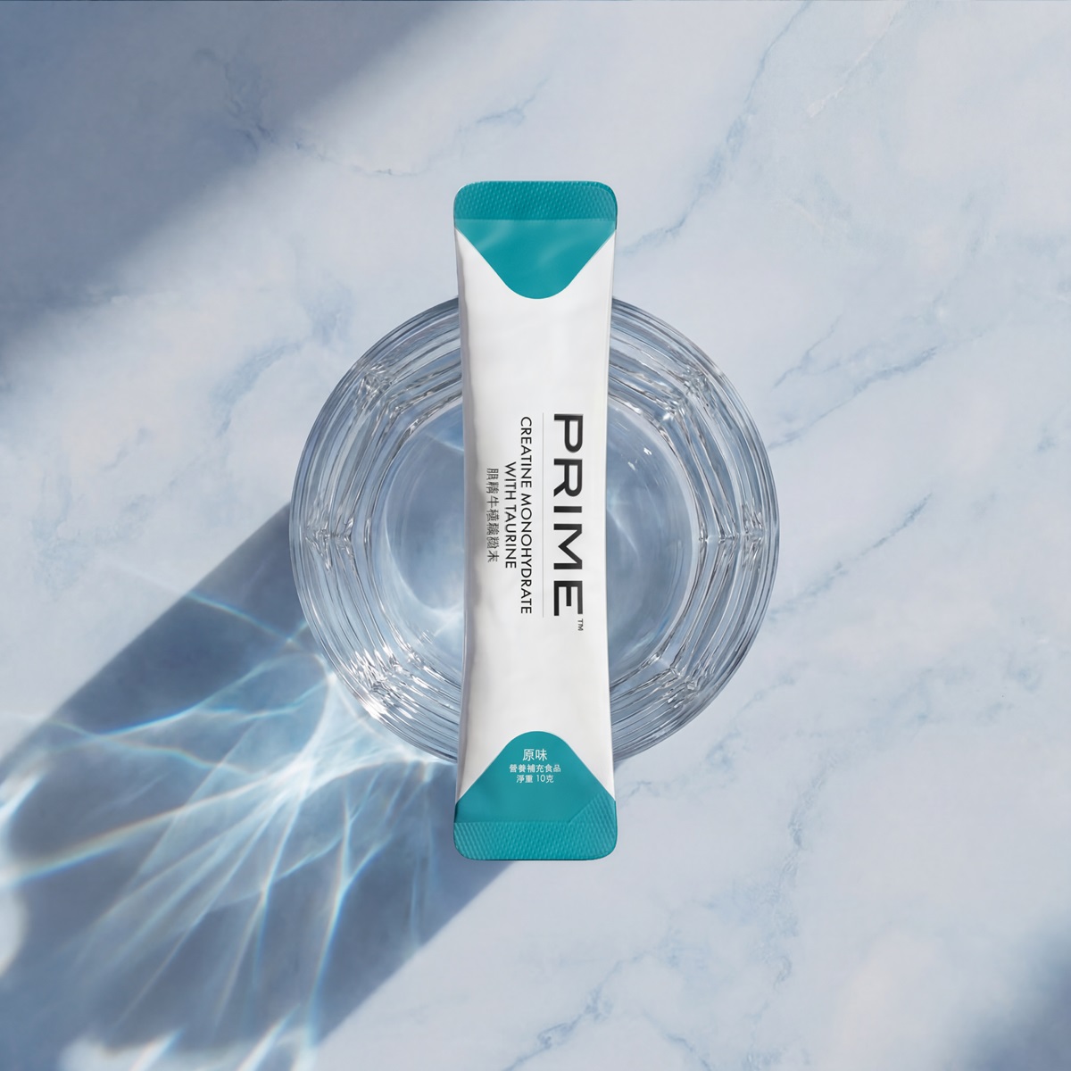 image of packet on top of glass