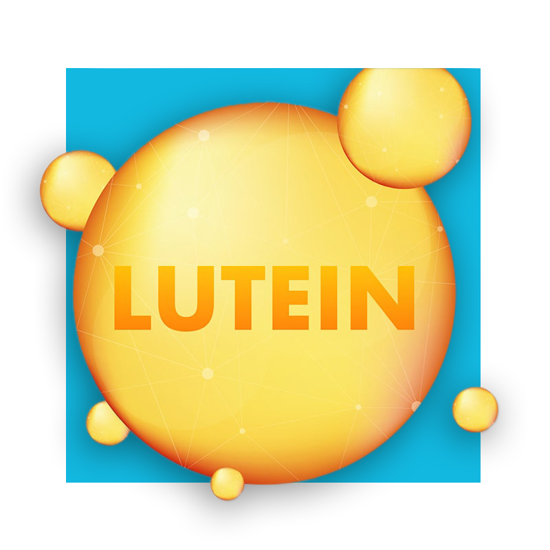 image of a molecule with the word lutein in it