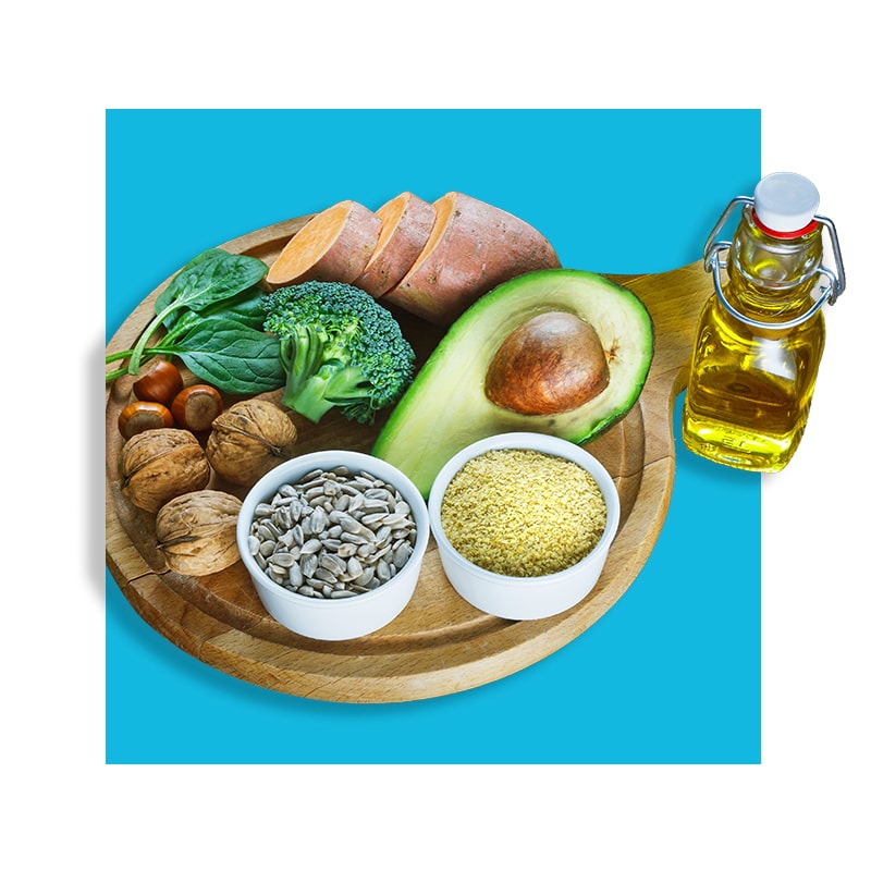 image of foods containing Vitamin C, E, Zinc & Copper