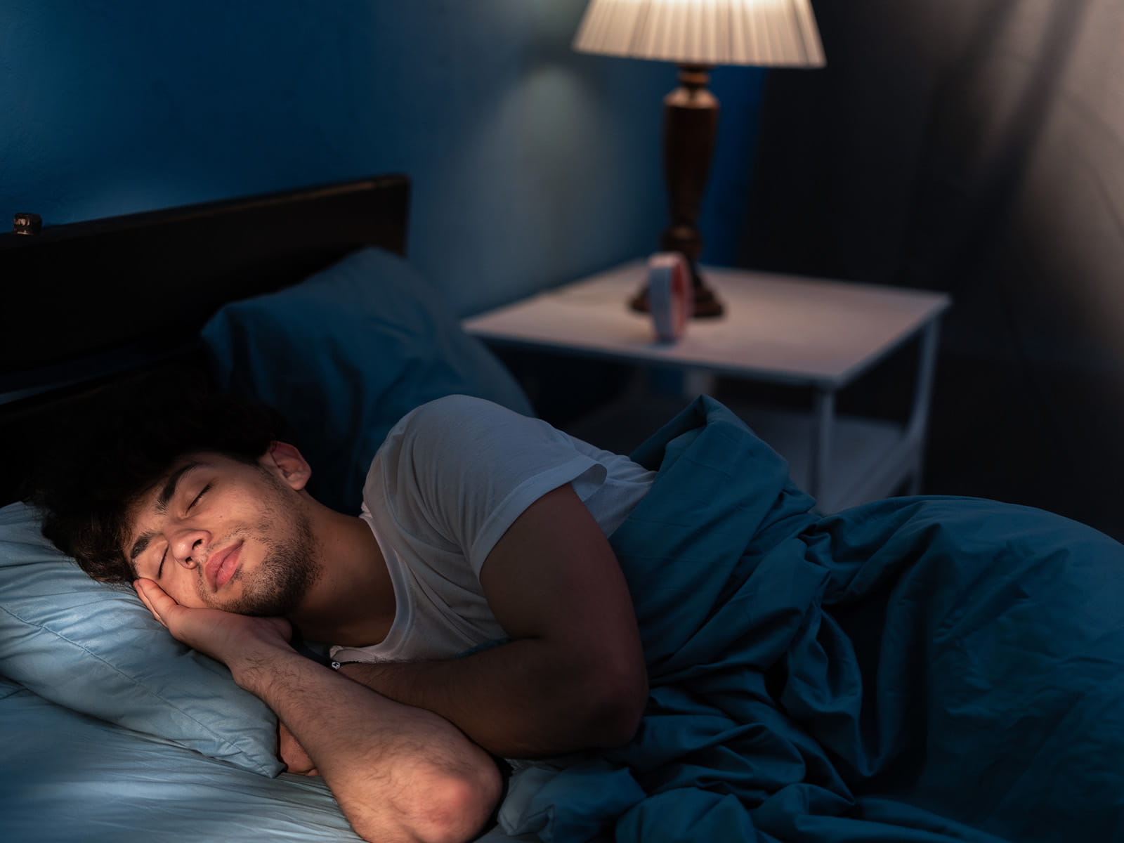 image of man sleeping