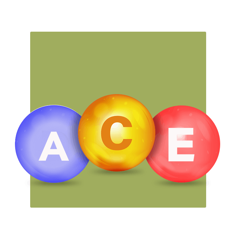 image of a, c, and e