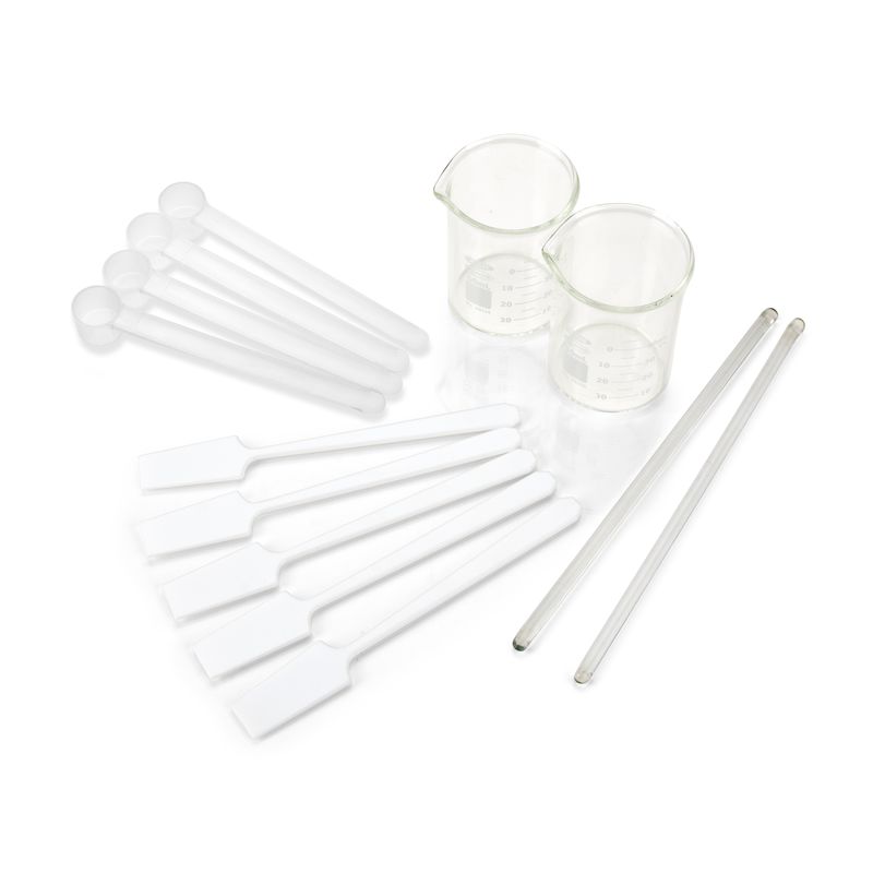 Motives® Custom Blend Foundation Accessories Kit - Includes 2 Beakers, 2 Stir Rods, 4 Plastic Scoops and 5 Plastic Spade Shaped Spatulas