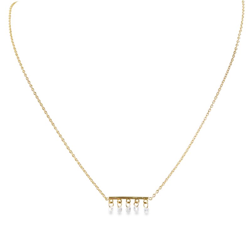 DC - Pierced Round Cut Bar Necklace - (FINAL SALE)