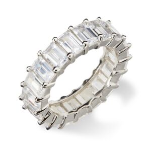 AMBER - Emerald Cut Eternity Band