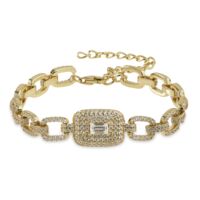 LOREN - Pave Square Radiant Cut Link Bracelet (FINAL SALE)