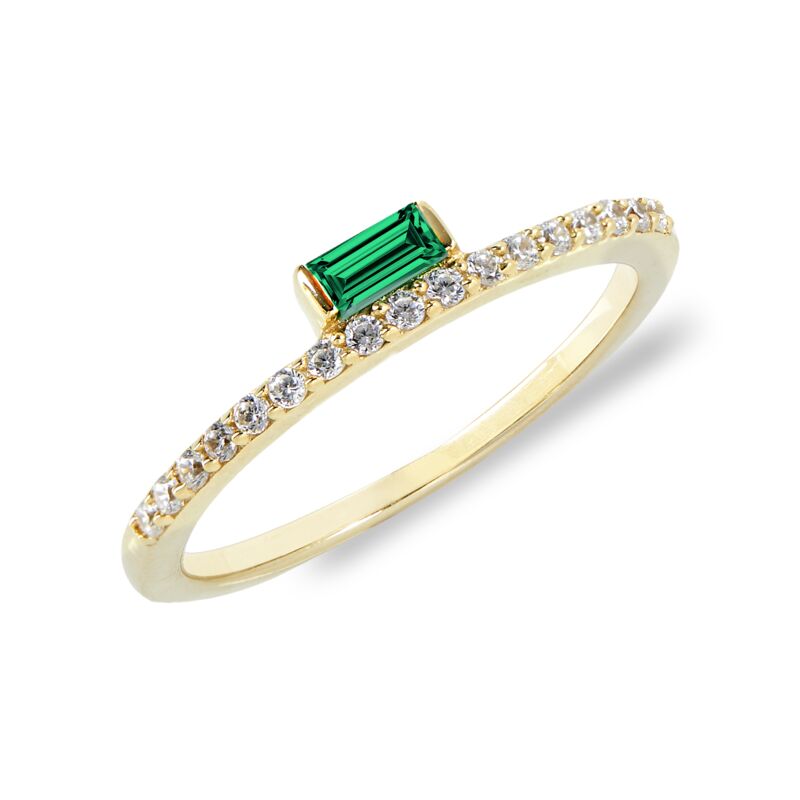 CELIA - Baguette Ring With Sparkle