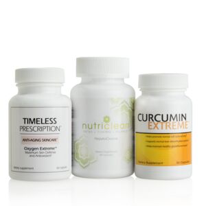Complete Detoxification Kit - Includes Curcumin Extreme (30 Servings); Timeless Prescription Oxygen Extreme (30 Servings) and NutriClean Hepatocleanse