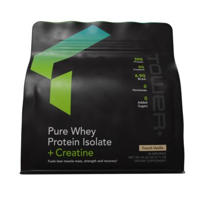 Tower+™ Pure Whey Protein Isolate + Creatine - One Bag (30 servings)
