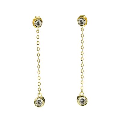 IRIS – Double Stone Drop Earrings