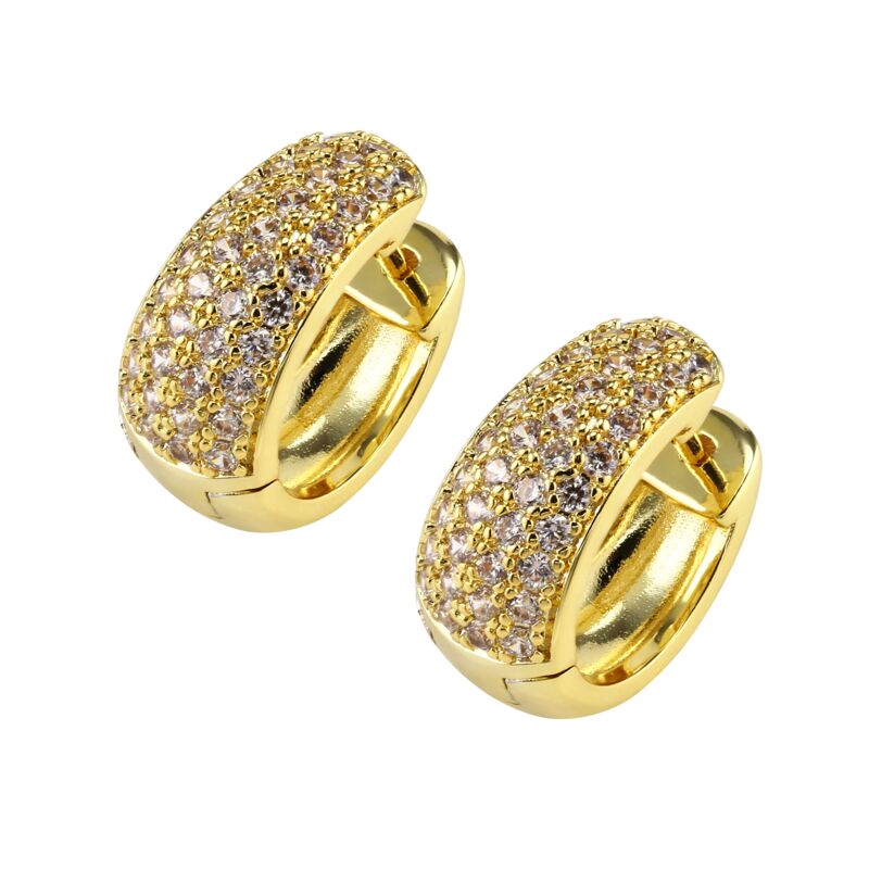 MACY – Micro Pave Hoops Layered Jewelry