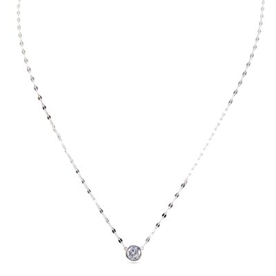 KATIE - Textured Solitaire Necklace